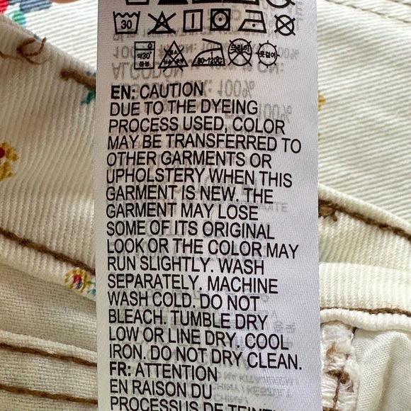 Billabong Cream Floral Straight Leg Jeans - Picture 16 of 16